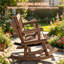 Causeuse arrière, chaise berçante en bois, banc berçant de jardin