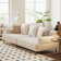 Emilio 109.44" Modern Soft Cushion Fabric Sofa With Throw Pillows