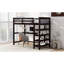 Lit mezzanine simple avec tablettes de rangement et DEL-738027892-738027889