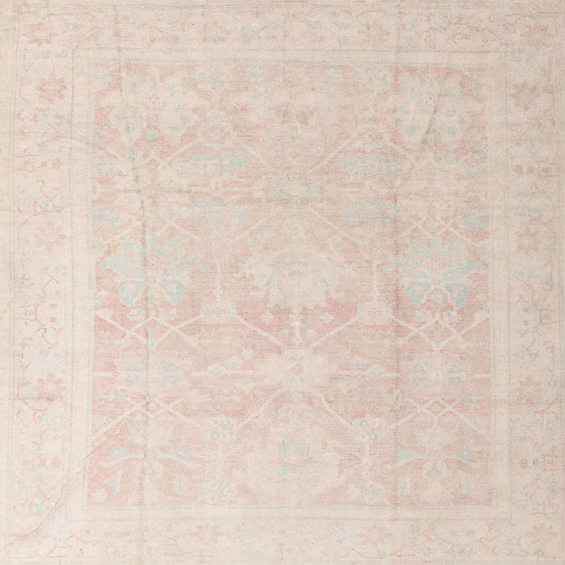 Tapis oriental beige, Carré 7 pi