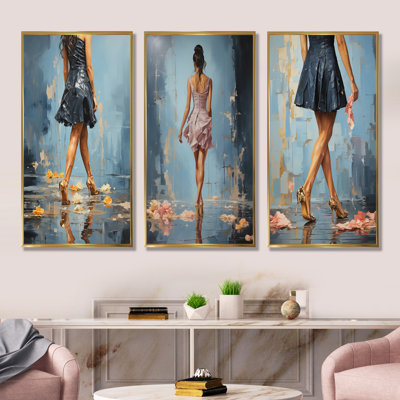 Glamour Gait, peinture de femme, talons I