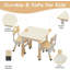 Ensemble de table et 2 chaises pour enfants, ensemble de table et de chaises pour tout-petits à hauteur réglable-107309382