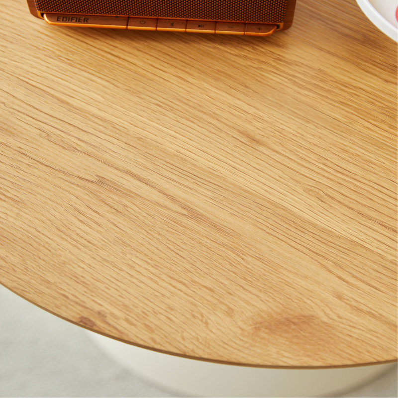 TABLE RONDE BLANC + BOIS