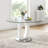 47.2'' Modern Luxury Clear Glass Round Dining Table for 4-6, Modern Kitchen Table with Tempered Glass Top & Stainless Steel Legs, Circle Dining Table for Home, Living Room, Apartment-2049904761-2074553611
