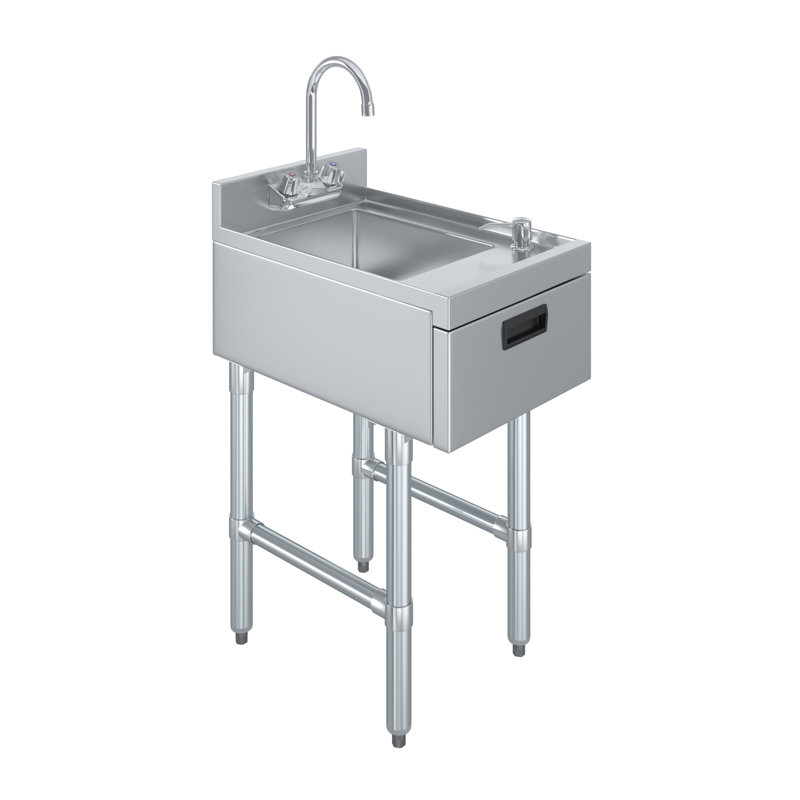 Lavabo à main sous le comptoir 22 po x 15 po avec distributeur de savon et de serviettes