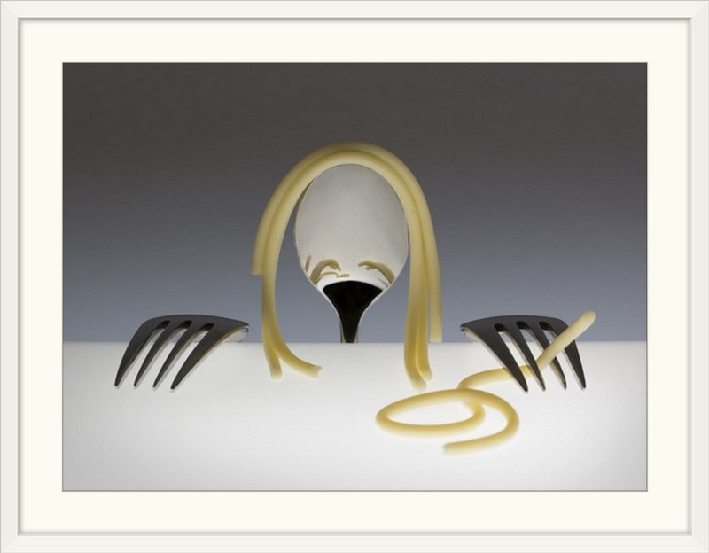 Reproduction de photo de Straub «Look at Me It's Spaghetti Hair» par Wieteke De Kogel, H 17 po x l 24 po x P 1,5 po, Toile