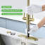 Robinet de cuisine en acier inoxydable avec douchette rétractable - robinet d'évier à 2 poignées pour la cuisine et le bar, robinet durable avec fonction de jet-113856467