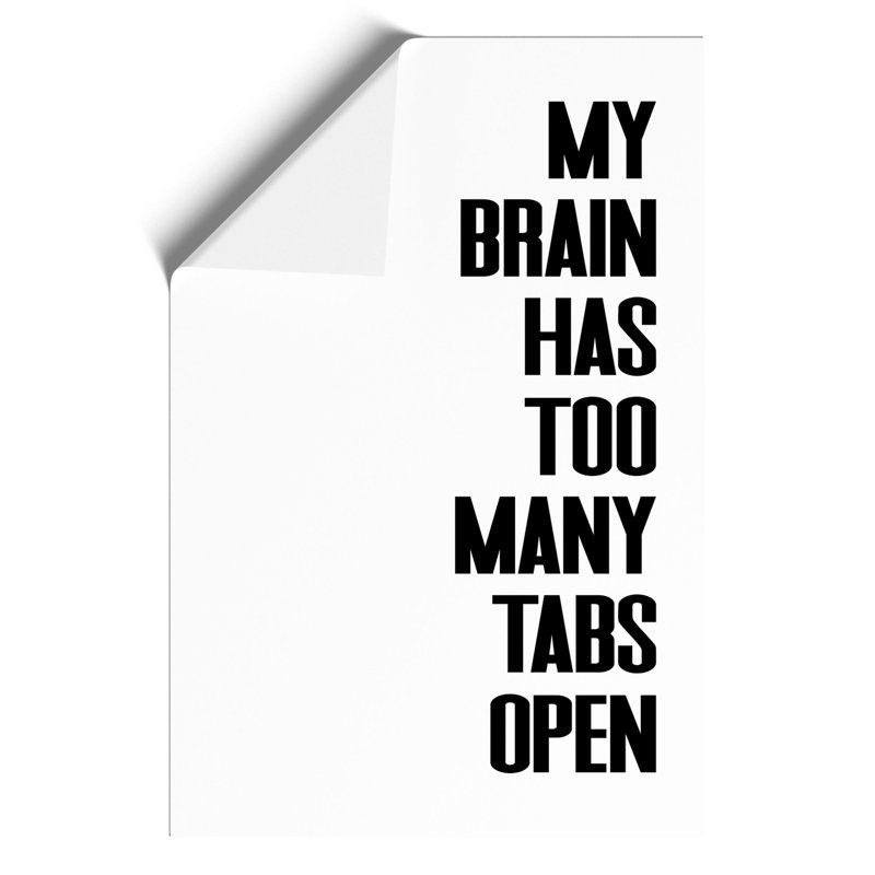 Too Many Tabs - Frameless Print, 59cm H x 42cm W x 0.1cm D