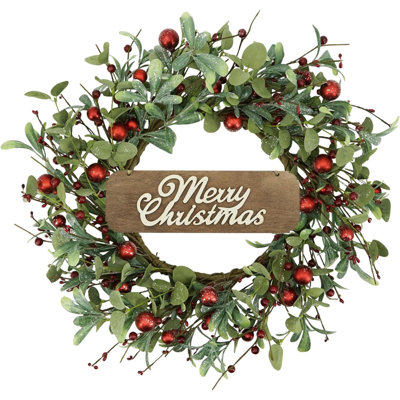 Faux Plastic 13.4'' Wreath