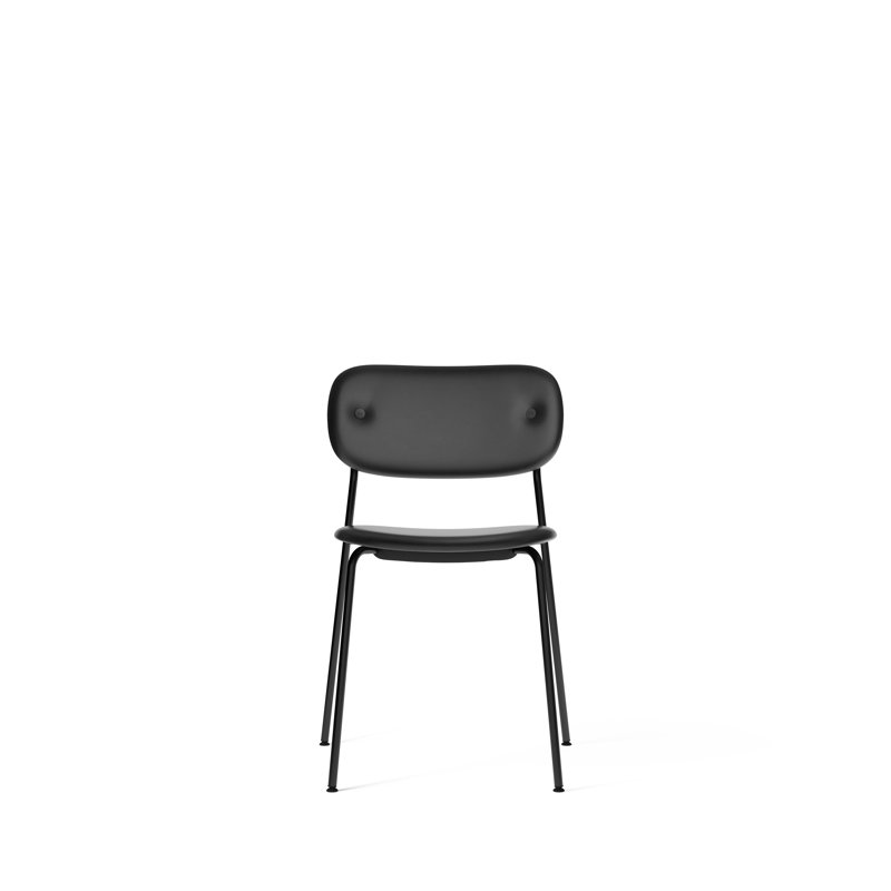 Co Upholstered Dining Chair, Black, Black Linen