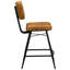 Chaise de comptoir rembourrée avec pieds en métal-16157407