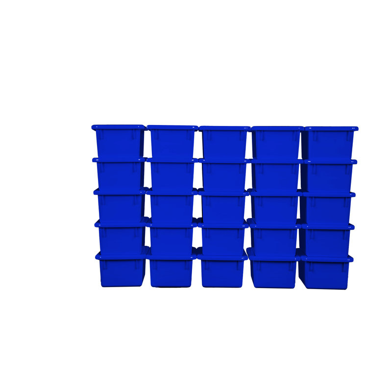 Bac en plastique, Bleu, 25