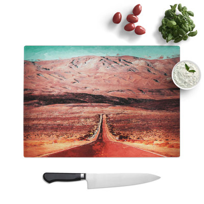 Glass Heading To Death Valley in Abstract Chopping Board