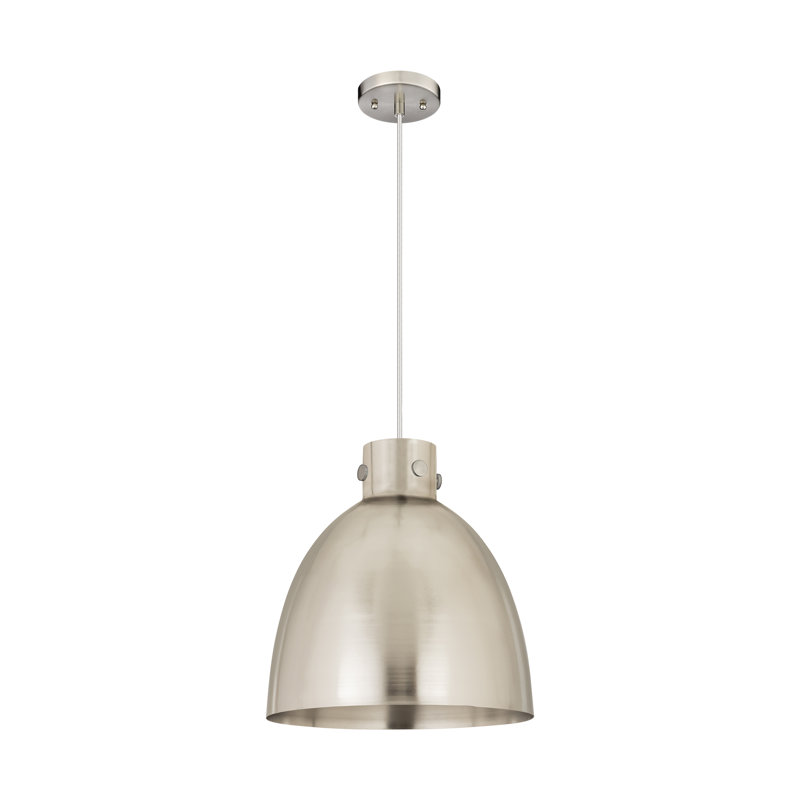 Luminaire suspendu 1 lumière, Nickel poli