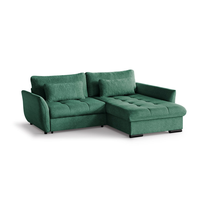 Barbarino 3 Seater Sofa Bed, Right Hand Facing, Green