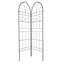 Paquet de 4 treillis de jardin en métal 78,7 po x 19,7 po antirouille pour plantes grimpantes