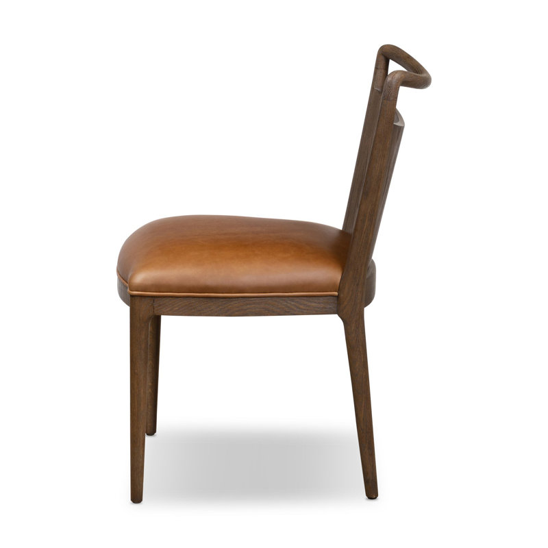 Jessen Dining Chair-Gibson Black, Sonoma Chestnut, Polyester Blend; Linen