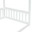 Lit simple à baldaquin avec garde-corps, teinte blanche - pin massif pour barrière de sécurité, garde-corps et-1151748121