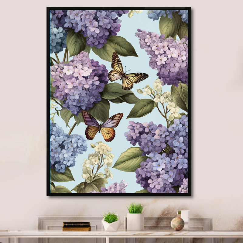 «Lilac mauve», impression sur toile encadrée, 40" H x 30" W, Gold Picture Framed