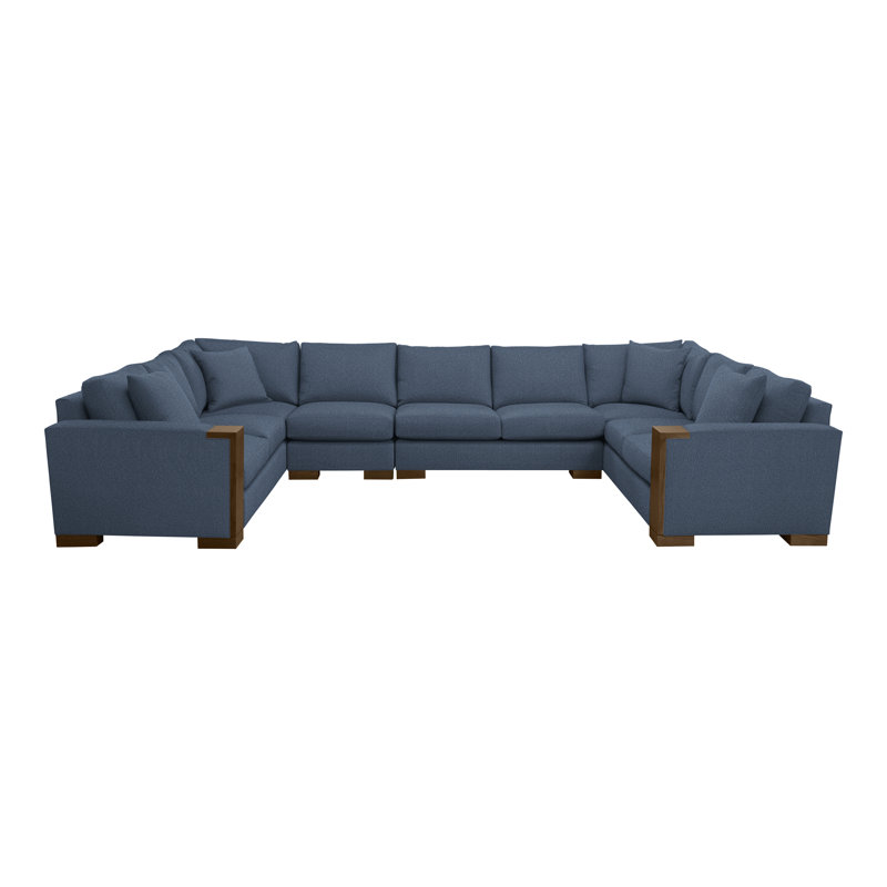Abingdon By Michael Weiss Upholstered Sectional Symmetrical, Navada Blue, Havana