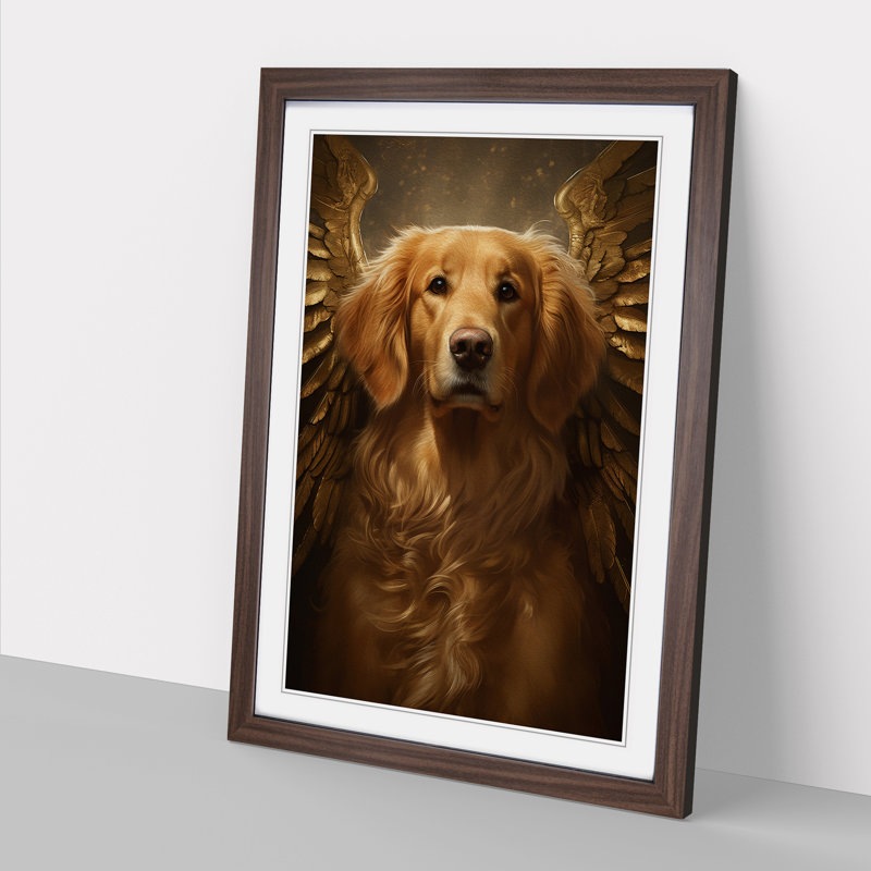 Golden Retriever Conceptual Art - Framed Print