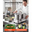 Robot culinaire commercial 6,3 pte 6 L, hachoir à légumes 1800 W, pour légumes, fruits, noix, bol en acier inoxydable de qualité alimentaire, coupeur 110 V avec lame en forme de S, cadran à vitesse variable