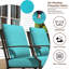 Ikeam 23.2" W Outdoor Stackable Steel Dining Armchairs with Cushions (Set of 6)-110437281