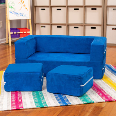 Altermease Zipline Modular Kids Loveseat & Ottomans/Fold Out Lounger by Isabelle & Max