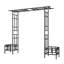 Width W68.11''~W94.29'' Patio Adjustable Metal Garden Arch Trellis,Climbing Plant Support,Anti-Rust Coating