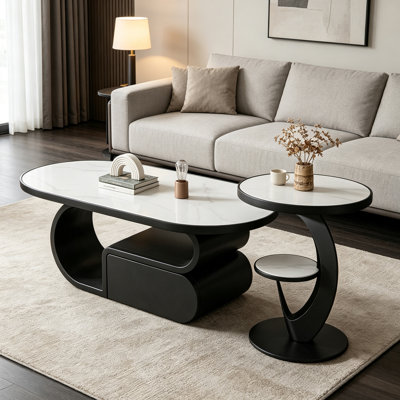 Table basse simple et luxueuse avec rangement pratique
