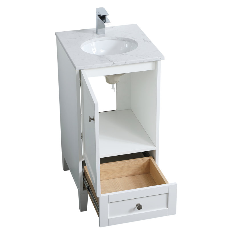 Ensemble de meuble-lavabo simple 18 po Selma, Blanc