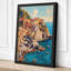 Clifftop Mediterranean Village Coastal - Wrapped Canvas-317924376-317924378