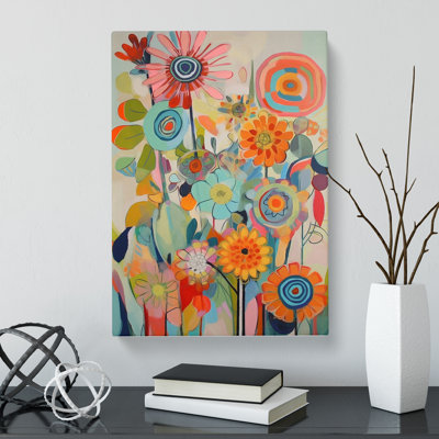 Contemporary Orphism Flowers Vol.6 - Wrapped Canvas