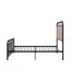 Base de lit simple tapissier en lin avec tête de lit et pied de lit en tissu-1829288209