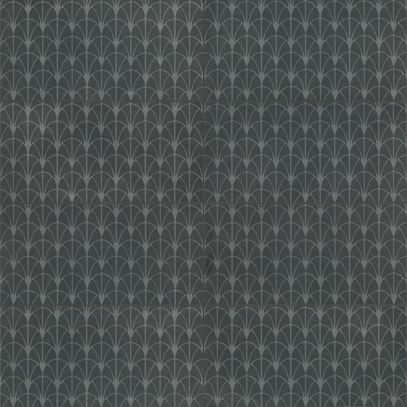 Wave 24 in. x 12 in. Honed Porcelain Tile, Coal