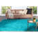 Berte Modern Solid Teal Textured Shag Rug