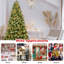 Arbre de Noël 7 pi en PVC pré-éclairé avec 400 lumières, 1072 pointes, fil de mémoire à dépliage automatique, assemblage facile avec support en métal stable-1728758199