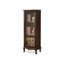 Vitrines en bois massif brun noisette