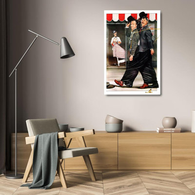 Alcott Hill® Hollywood, galerie de photos d'archives sur toile tendue: Laurel and Hardy, Ben Turpin