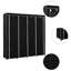 Armoire Rebrilliant à 4 compartiments noir 68,9 po x 17,7 po x 66,9 po-913679856