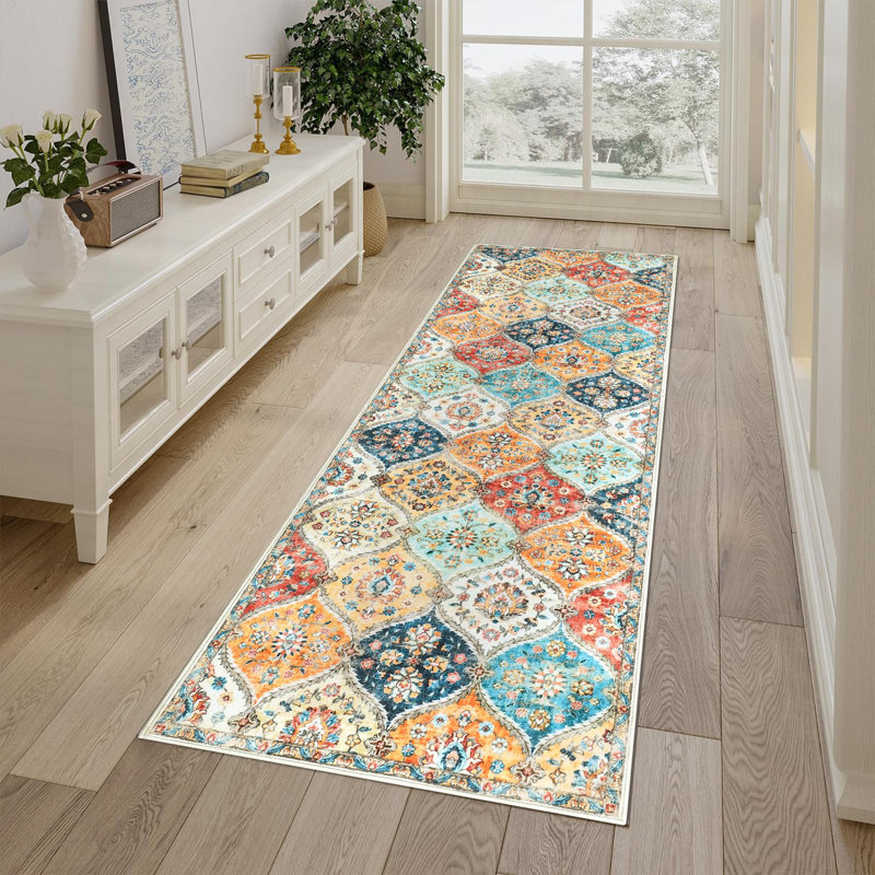 Machine Tufted Area Rug, Runner 60 x 230 cm, Orange