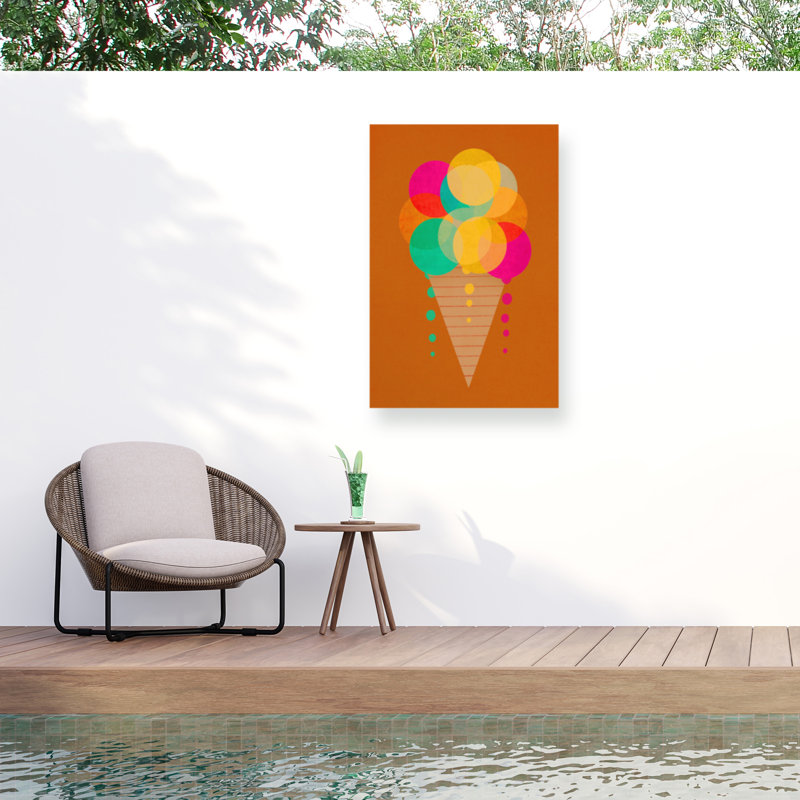 «Neon Ice Cream On Canvas» par Treechild, reproduction, H 47 po x l 30 po