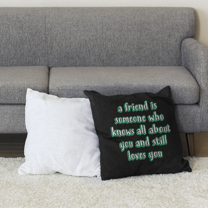 Coussin de sol Love & Friendship, H 36 po x l 36 po, Vert