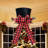 Christmas Tree Topper - Large Black Tree Topper With Buffalo Plaid Bow Ribbon Ornament