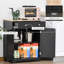 Buffet de cuisine moderne avec 2 tiroirs, portes et tablette réglable pour un rangement efficace