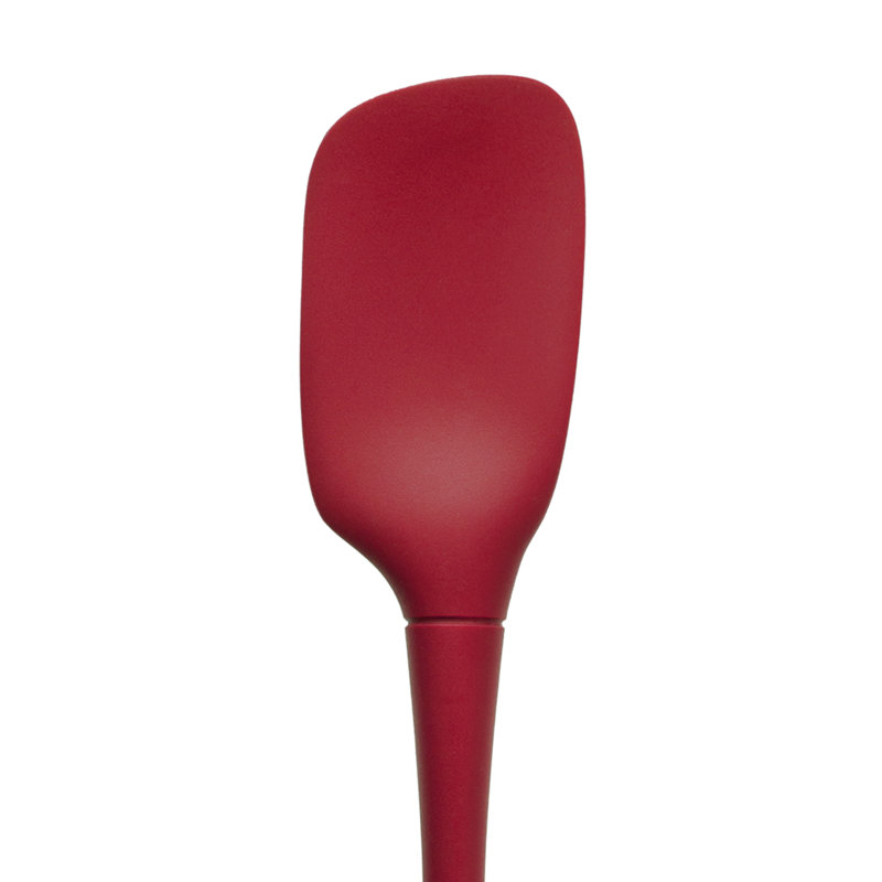 Tovolo Flex-Core All-Silicone Spoonula for Scooping, Stirring, and Serving, Cayenne