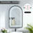 Chazael 19.7'' W 31.5'' H Framed Arched Medicine Cabinet Mirror 3 Fixed with LED Defogger ,Black-1235869308