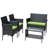 4 Pc Rattan Patio Furniture Set, Outdoor Patio Cushioned Seat Wicker Sofa-303674717