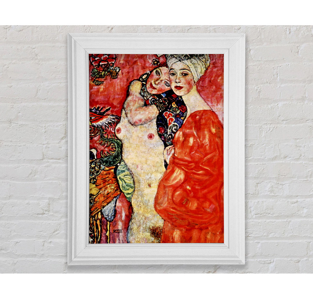 Gerahmtes Leinwandbild Klimt Girlfriends