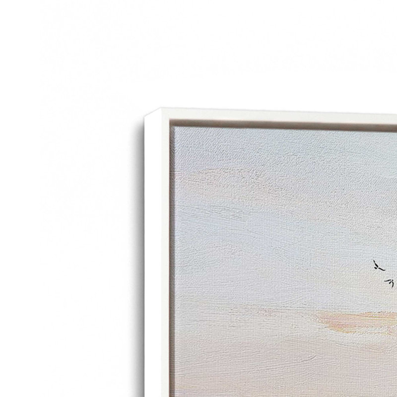 «Skyscape Serenade on Canvas» par Rebecca Fox, reproduction, Cadre flottant blanc, H 22 po x l 32 po x P 1,75 po